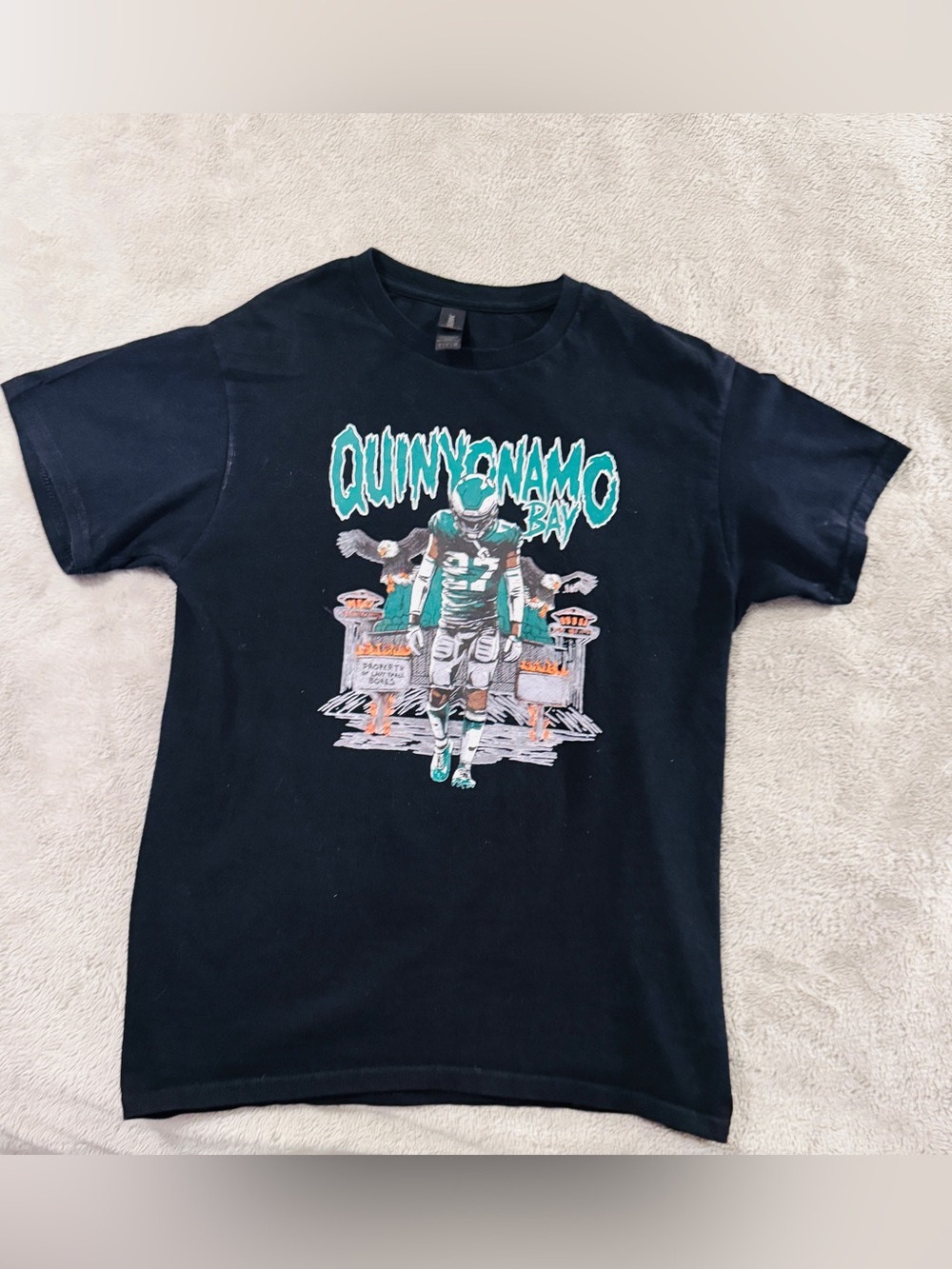 Philadelphia Eagles "Quinyanamo Bay" Graphic T-Shirt - Adult Size Small